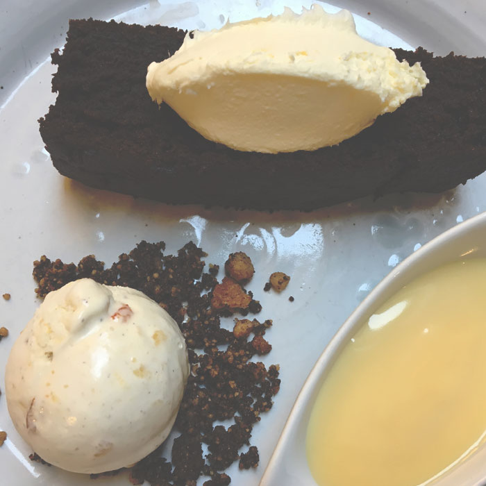 Cafe Dessert - Chocolate Brownie with Ice Cream