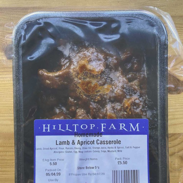 Lamb & Apricot Casserole - Hilltop Farm Ready Meal