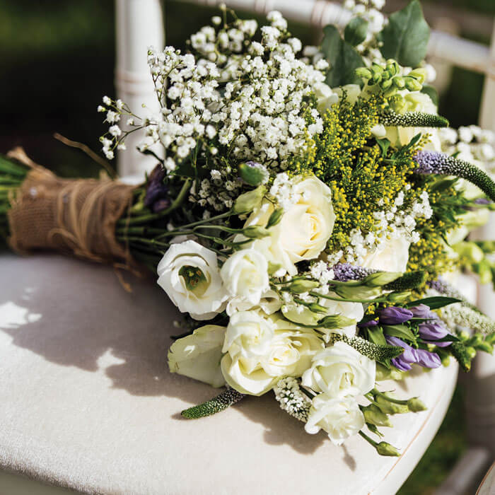 Wedding Bouquet on Chair